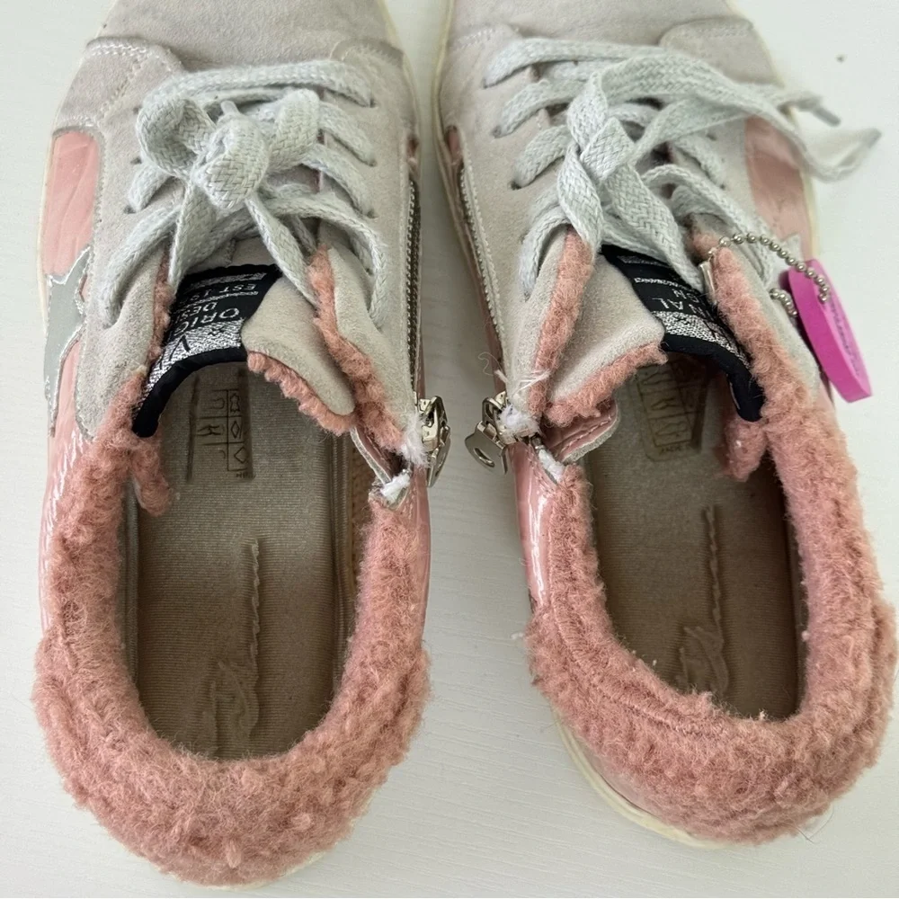 VH Original Design Vintage Property Pink and Gray Kids Sneakers, Size 5